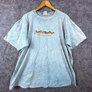 Vintage‎ Parker Ranch Hawaii Lifestyles Resort Wear T-Shirt XL Blue Horses 80s